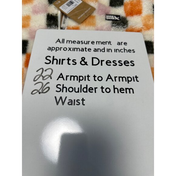 Eddie Bauer Kids Dust Fleece Plush Hooded Jacket Checkered Print XL - Picture 13 of 13